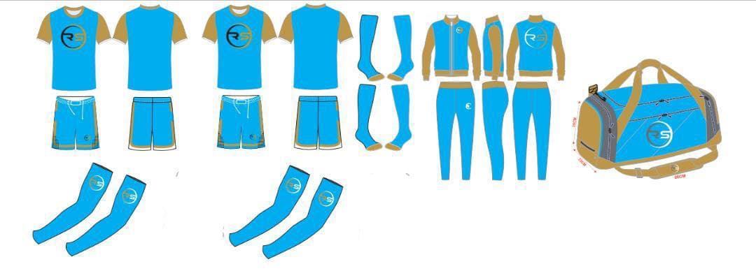 Basketball bundle reference for Two uniforms two pair sleeves two pair socks tracksuit and gym bag / Embroidery