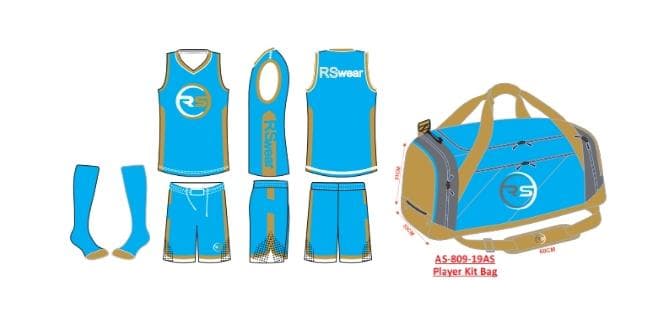 Basketball bundle reference for Uniform gym bag socks / Embroidery